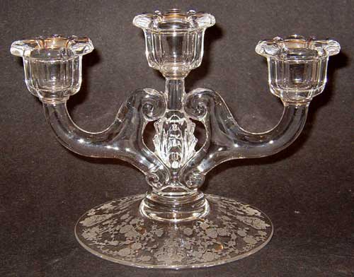 Cambridge #3900/  74 Corinth Candlestick
