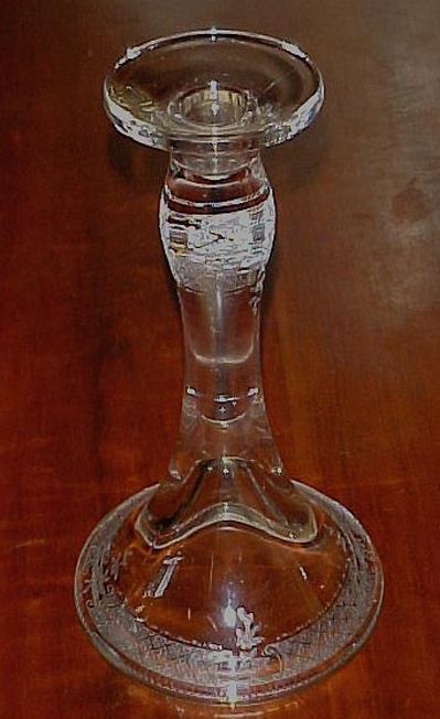 Fostoria #2275 Candlestick w/ #266 Washington Etch