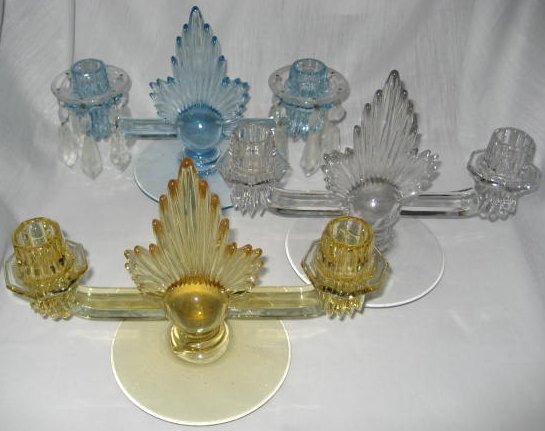 Fostoria #2545 Flame Duo Candlestick
