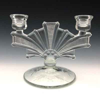 Paden City # 330 Cavendish Two-Light Candlestick
