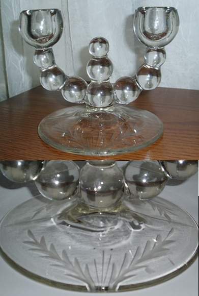 Paden City # 444 Vale Two Light Candlestick