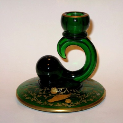 Paden City # 900 Candlestick w/ Unknown Etch