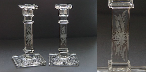 Paden City # 113 or New Martinsville #12 Colonial Candlesticks