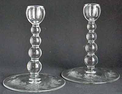 Paden City # 444 Vale Candleholders
