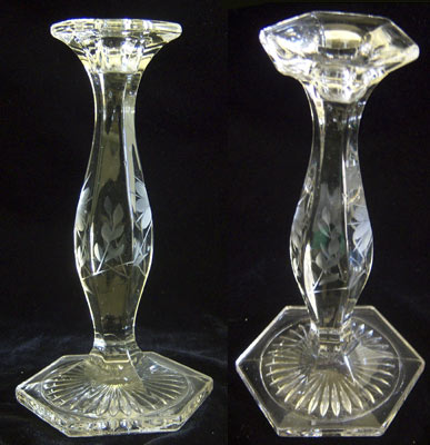 Paden City # 109 Candlestick with Unknown Cutting