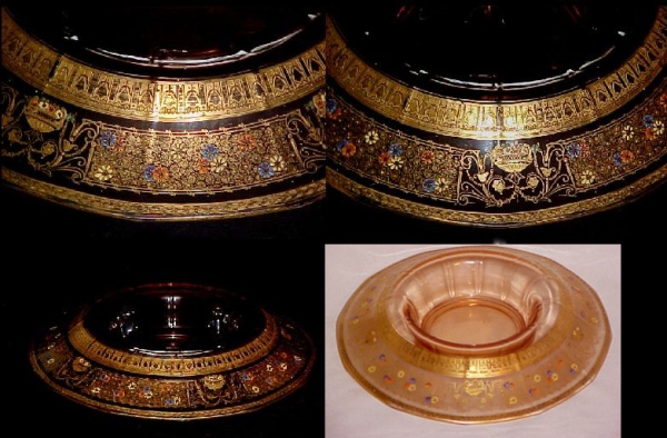 Wheeling D- 67 Short Flowered Urns with Multi-Flowered Panels Decoration