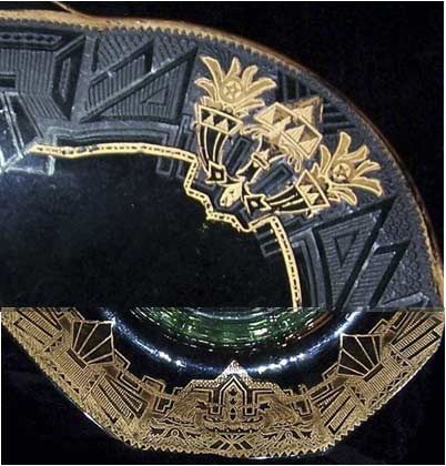 Wheeling D- 78 Aztec Triangles Etch