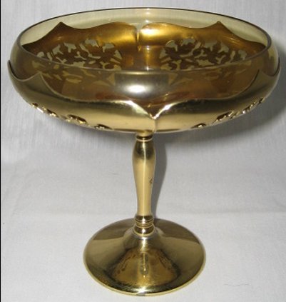 Cambridge #7562 Farber Bros Brass Compote