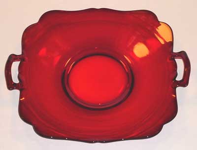New Martinsville #  35 Fancy Squares Platter