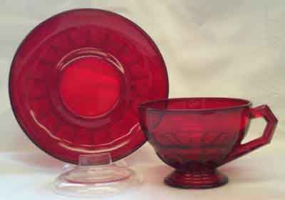 New Martinsville #  38 Hostmaster "Repeal" Cup and Saucer
