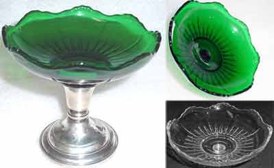 New Martinsville #  42 Radiance Epergnette Lined