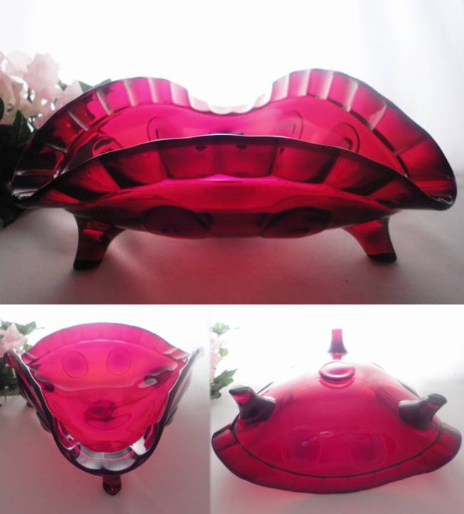 New Martinsville #  37 "Moondrops" or Georgian Ruffled Bowl