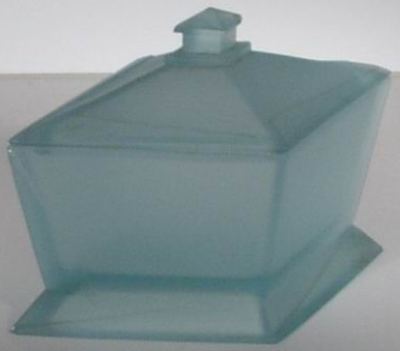 New Martinsville Diamond Puff Box