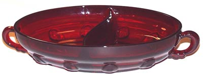 New Martinsville #  37 "Moondrops" or Georgian Divided Bowl