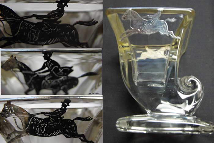 New Martinsville Cigarette Holder with Silver Overlay