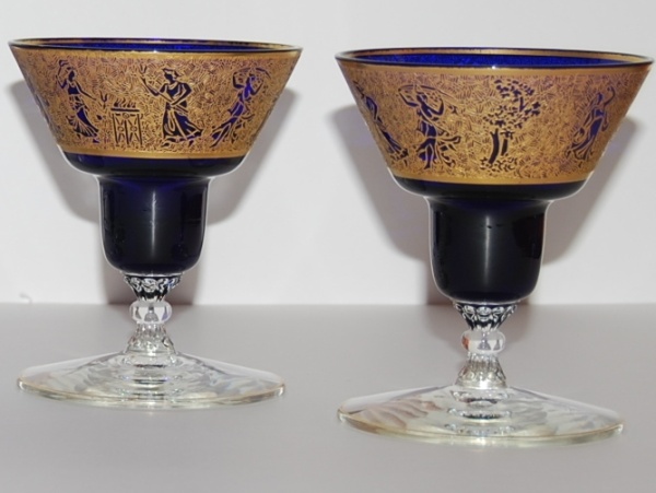Morgantown # 7662 Majesty Candlesticks w/ Sparta Etch