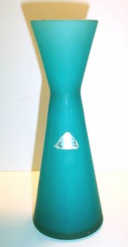 Morgantown # 9902 Flamenco Peacock Blue Vase