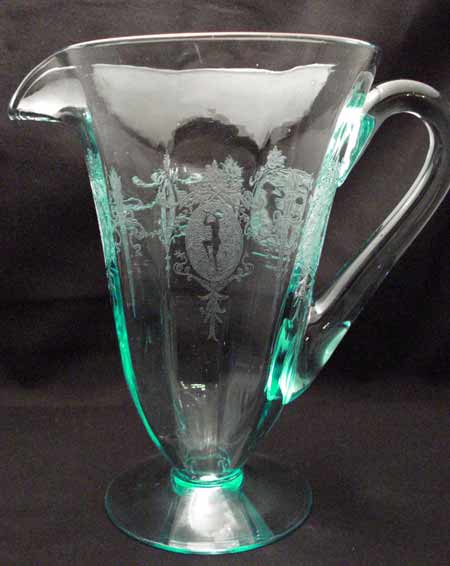 Morgantown #   37 Barry Jug w/ Sunrise Medallion Etch
