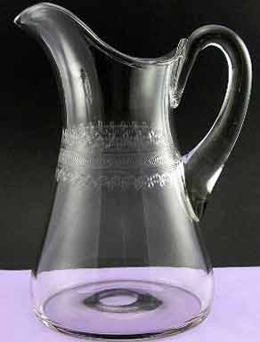 Morgantown #   15  Saxony Jug and # 9403 Needle Etch