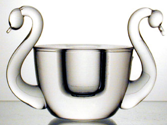 New Martinsville Swan Candleblock