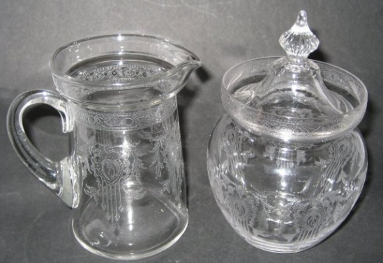 Cambridge # 106 Syrup & # 147 Marmalade w/ Plate Etching #1