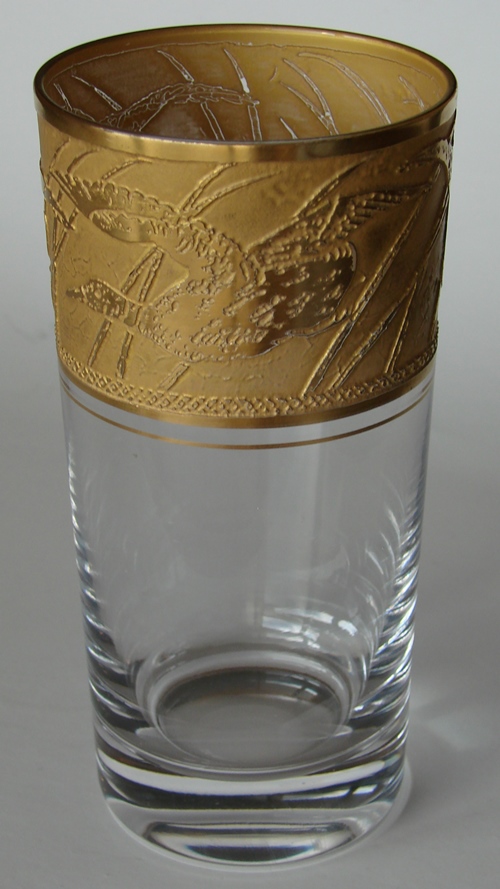 Cambridge Tumbler w/ # 2015 Etch Gold Decoration