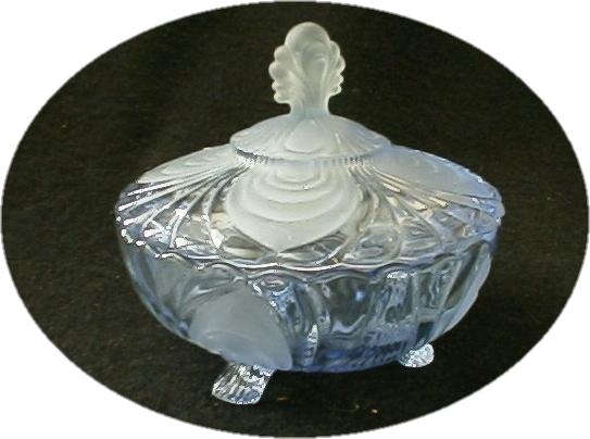 Cambridge # 165 Alpine Caprice Three-Footed Candy Box w/ Cover