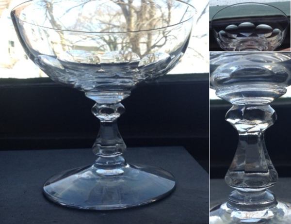 Cambridge #3700 Dunkirk Sherbet w/ #1005 Ardsley Rock Crystal Engraving