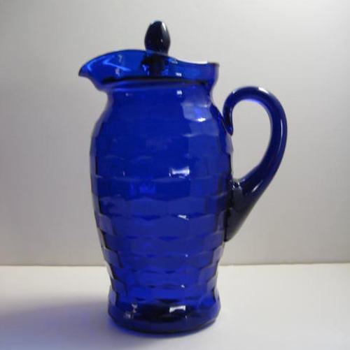 Cambridge # 500/122 Block Optic Pitcher w/ Cover