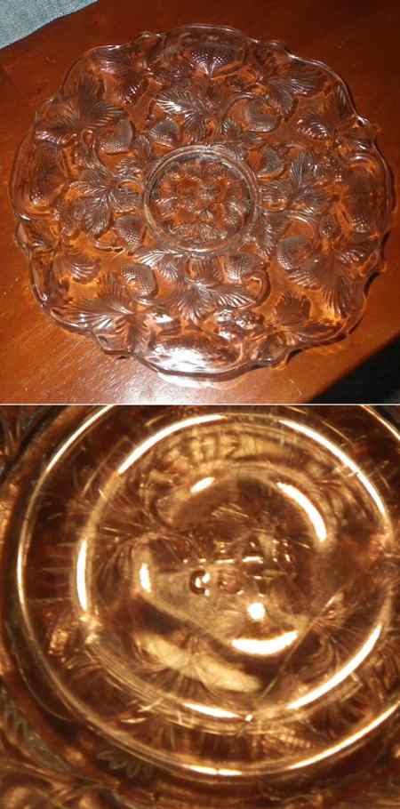 Cambridge #2780 Nearcut Inverted Strawberry Plate