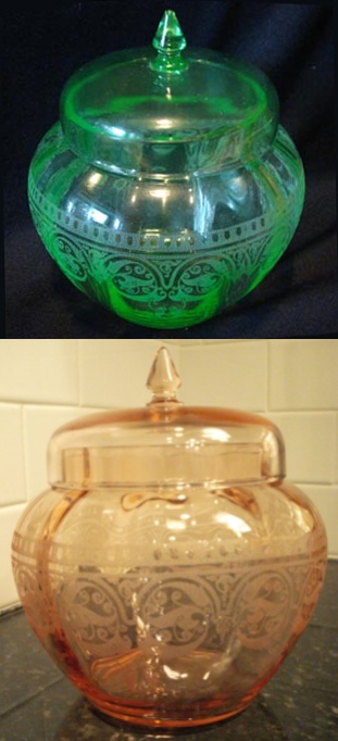 Cambridge # 507 Temple Jar w/ #704 Etch