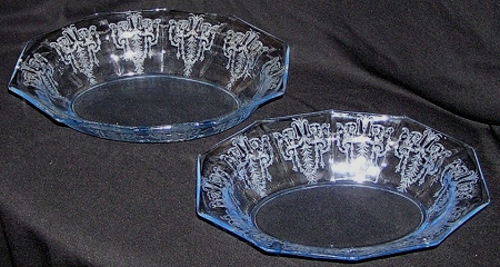 Cambridge #1087 & #1088  Decagon Vegetable Bowls