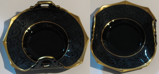 Cambridge # 760 Ebony Handled Decagon Plate w/ #725 Etch