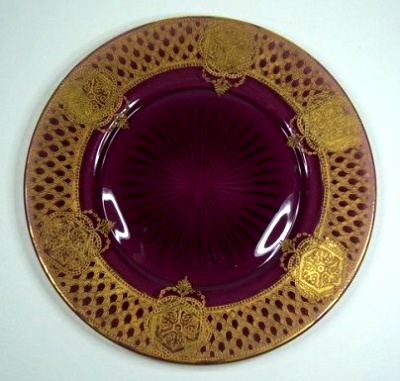 Cambridge Unknown Salad Plate w/ # 708 Etch