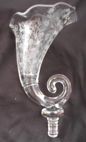 Cambridge # 576 Pristine Crimped Cornucopia Vase Insert