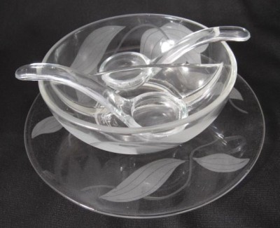 Cambridge #1491 Pristine Twin Salad Dressing Set