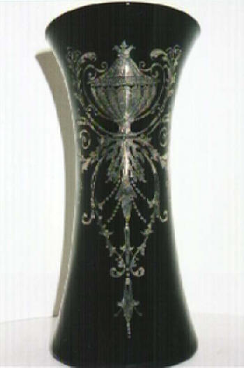 Cambridge #1291 Vase with # 739 Etch