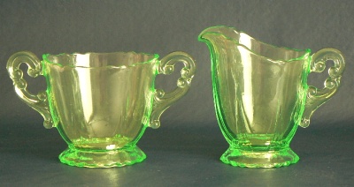 Cambridge #3400/  68 Cream & Sugar