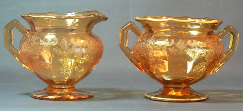 Cambridge # 867 Decagon Cream & Sugar