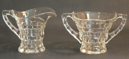 Cambridge #  62 Martha Washington Creamer & Sugar