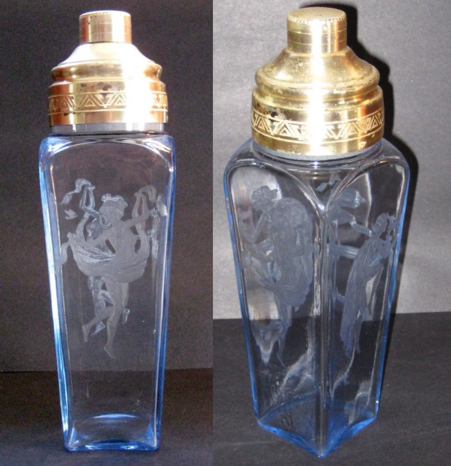 Cambridge #1020 Cocktail Shaker w/ D185 Etch