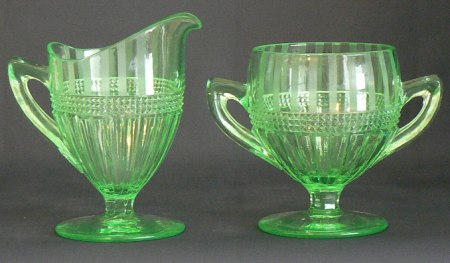 Cambridge #  96 & # 95 Wetherford Cream & Sugar