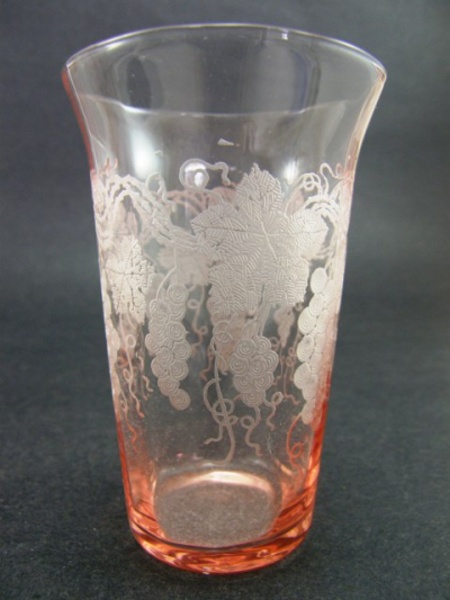 Cambridge #1630 Tumbler w/ Grape Etch