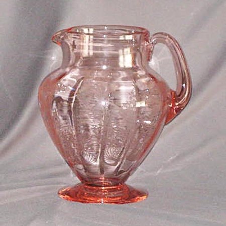 Cambridge # 712 Jug w/ #746 Gloria Etch