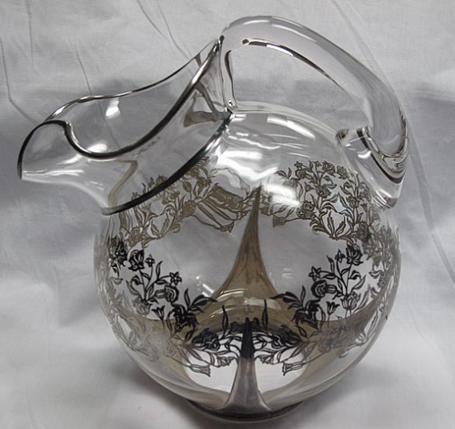Cambridge #3400/  38 Ball Jug w/ Silver Deposit