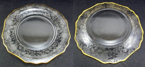 Cambridge #3400/ 176 Salad / Tea Plate w/ Wildflower Etch