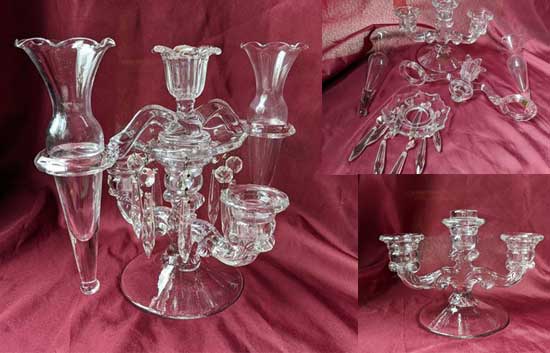 Cambridge # 334 3-Lite Epergne
