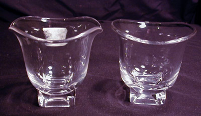 Cambridge #3797/  40 Square Creamer and Sugar
