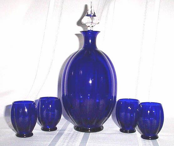 Cambridge #1389 Melon Fluted Decanter