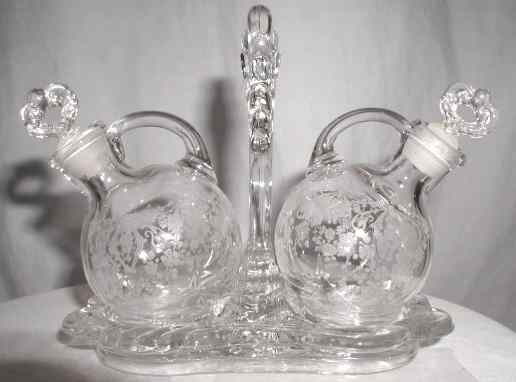 Cambridge #3400/  99 Cruets & Caddy
